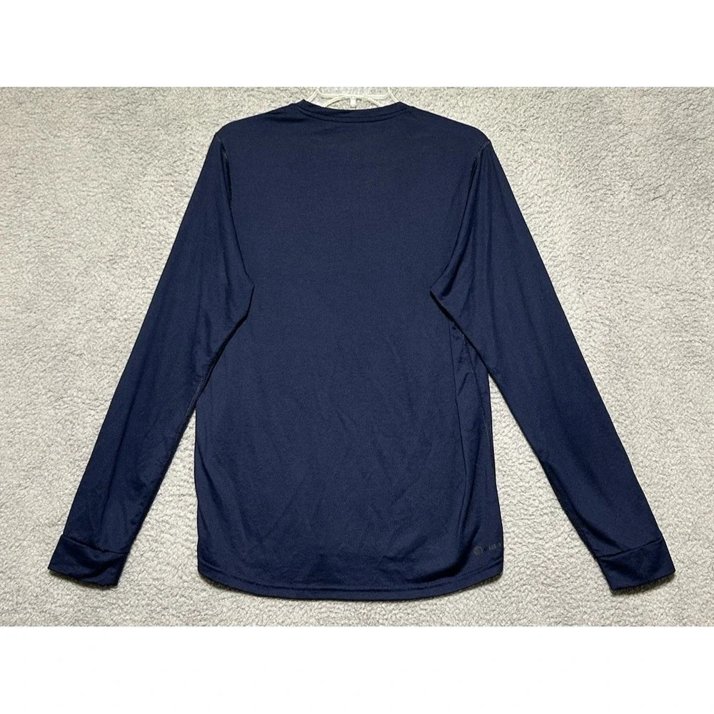 Adidas Mens Creator Tee Long‎ Sleeve Workout Shirt Blue Small Stretch Athleisure
